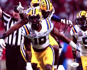 K'Lavon Chaisson Signed LSU Tigers 8x10 Photo JSA - Picture 1 of 1