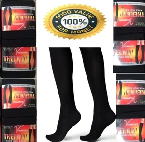 Ladies Knee High Thermal Socks Everyday Socks Uk Size 4-7 L 10781 LOT - Picture 1 of 2