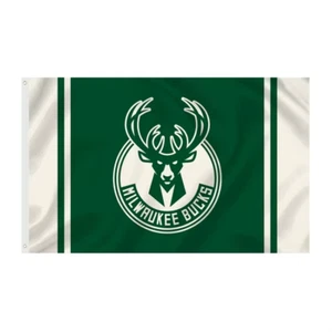National Basketball Association (NBA) Milwaukee Bucks 3x5 Team Logo Flag - Picture 1 of 1