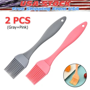 2 Stück Ölpinsel Silikon Backen Gebäck Creme für BBQ Basteln Küche Party Neu USA - Bild 1 von 10