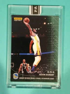 KEVIN DURANT #1/5 Panini Instant 2016 Warriors Double Double Season Debut Nets - Image 1 of 4