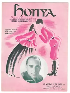 JOE RINES Sheet Music HONYA from ABIE'S IRISH ROSE Radio Program 1943 - Picture 1 of 6