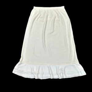 NEW Giorgio Fiorlini Long Maxi Skirt 16W White Linen Blend Y2K Coastal Cowgirl - Picture 1 of 8