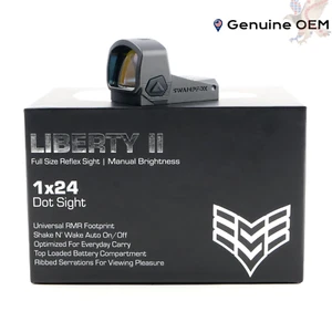 Swampfox Liberty2 II 1x24 Red Green Dot Reflex Sight RMR  For Pistol-Black - Picture 1 of 10