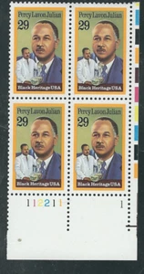 Scott #2746...29 Cent...Percy Julian...Plate Block - Picture 1 of 1