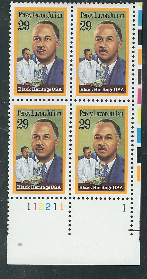 Scott #2746...29 Cent...Percy Julian...Plate Block - Image 1 of 1