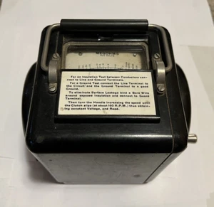Vintage Meg O Meter 500 Volt Insulation Tester 5G-1000 Untested Appears to Work - Picture 1 of 14