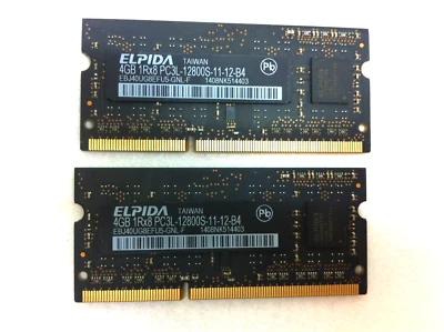 Lote de 2 iMac A1419 OEM Elpida 4GB DDR3 1Rx8 EBJ40UG8EFU5-GNL-F SO-DIMM RAM 69 Foto 1 de 2