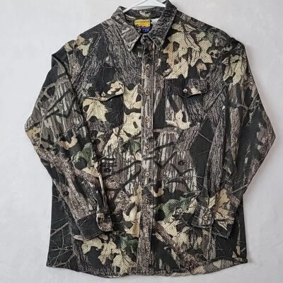 Sasquatch Mossy Oak Camo Long Sleeve Mesh Shirt Mens XL Real Tree Hunting Vtg  - Image 1 of 4