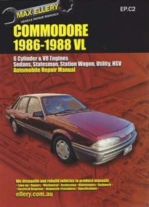 Max Ellery Repair Manual Holden Commodore VL 6 CYL V8 STATESMAN HSV WORKSHOP - Picture 1 of 7