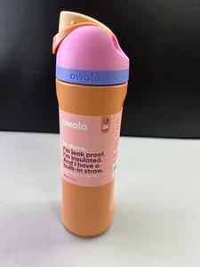 Owala FreeSip 24 Unzen Edelstahl Wasserflasche in Tangy Tango - Bild 1 von 4