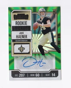 2023 Panini Contenders #113 Jake Haener Green AU RC Auto Fresno State Saints - Picture 1 of 2