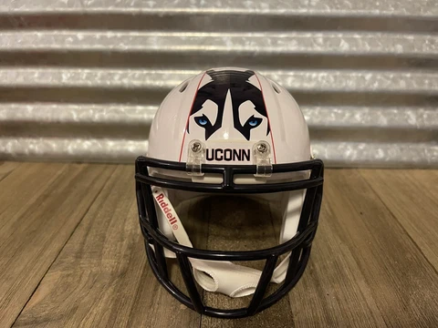 Custom UConn Huskies (2013-2014 White) Speed Mini Helmet Cover