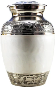 Cremation Urn Memorial Container Jar Pot | Metal Burial Urns | Keepsake for Ashe - Picture 1 of 7