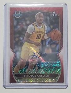 2022 Bowman University RC RED Refractor /5Auto #97 Frankie Collins - Picture 1 of 2