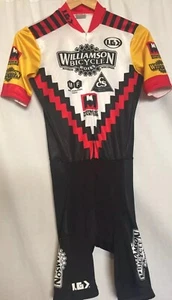 Louis Garneau Cycling Triathlon Suit Mens Large Red Black Polyester Spandex - Picture 1 of 9