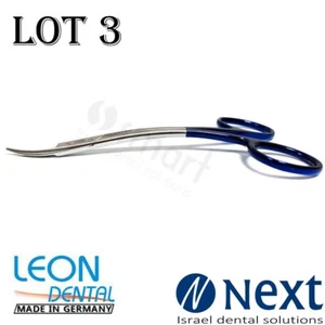 LOTE X 3 Tijeras quirúrgicas dentales hoja dentada carburo de tungsteno Alemania 103-090 - Imagen 1 de 6