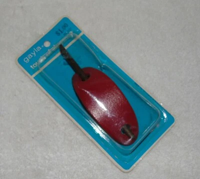 Cordón con hebilla Gayla vintage de cuero rojo nuevo en paquete años 70 Foto 1 de 4