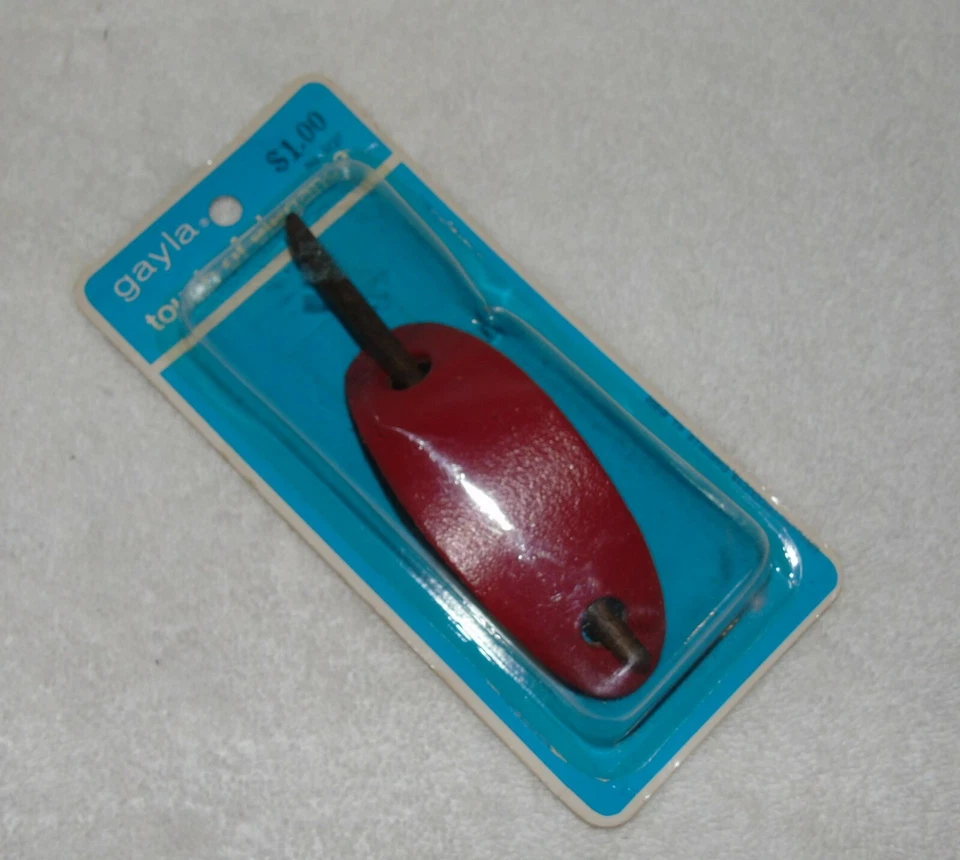 Cordón con hebilla Gayla vintage de cuero rojo nuevo en paquete años 70 Foto 1 de 4