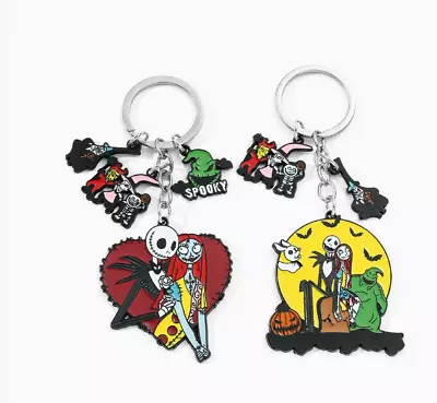 Lot 10 pcs Halloween ghost Metal Enamel Pendant Keychain Jewelry Accessories DIY - Image 1 of 2