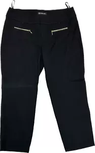 I.N.C International concepts Womens Black Dress Pants w/Zipper Accents Size 10 - Picture 1 of 7