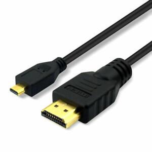 Micro HDMI to HDMI A/V TV Video Cable Cord for Nextbook Ares 8 NXA8QC116 Tablet