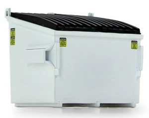 FIRST GEAR 1:34 *WHITE* WASTE BIN DUMPSTER GARBAGE CAN *NIB* - Picture 1 of 1