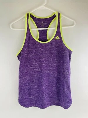 Camisa Adidas Climalite para mujer talla XS púrpura sin mangas espalda deportiva ropa de entrenamiento Foto 1 de 4