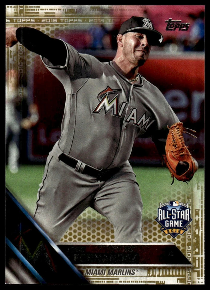 2016 Topps Update #US223 Jose Fernandez Gold #/2016 - Image 1 of 2