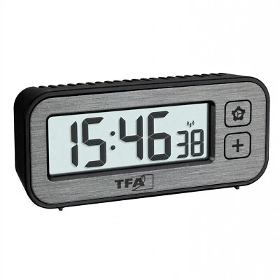 TFA 60.2522.10 Mini Funkwecker Switch Reisewecker Temperatur Luftfeuchtigkeit - Bild 1 von 4