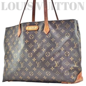 LOUIS VUITTON Wilshire Monogram Shoulder Bag Tote Bag PVC Leather Brown - Picture 1 of 11