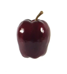 Artificial Apple Dark Red Burgundy Large Fruit Apples Plastic Fake Decorative - Picture 1 of 3