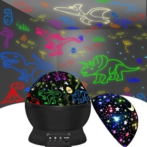 Dinosaur Night Light Projector for Kids Dinosaur Toys for Boys 360 Degree Rot - Picture 1 of 5