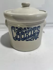 Tarro de galletas Pfaltzgraff Yorktowne bote con tapa asas de 7 1/2" EE. UU. #507Y bonito - Imagen 1 de 11