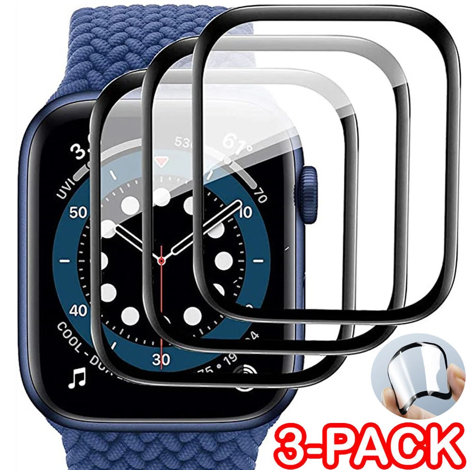 Full Cover Display Schutz Folie für Apple Watch Series 10 9 8 7 6 5 SE Ultra 2 - Bild 1 von 4