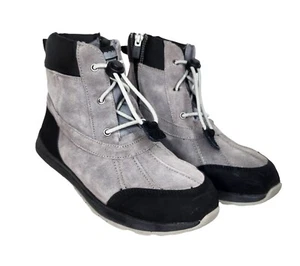 New No Box UGG Kids Turlock WP Gray Black Boots Youth Size 6 STYLE: 1103505K - Picture 1 of 10