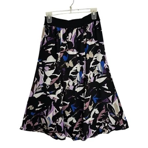 Maxi gonna multicolore Dana Buchman Petite Artsy PL completamente foderata boho stravagante - Foto 1 di 8