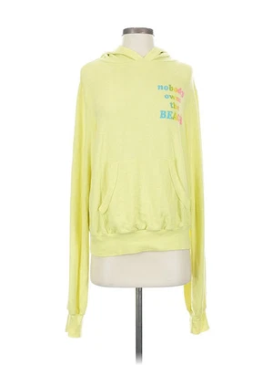 Sudadera con capucha y cremallera amarilla Wildfox para mujer S Foto 1 de 4