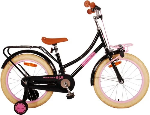 Volare Exzellente Kinderfahrrad - Mädchen - 18 Zoll - schwarz - 9 - Bild 1 von 1