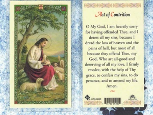 Act of Contrition - Laminated Holy Card HC9-083E - Picture 1 of 3