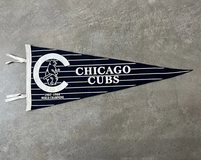 Chicago Cubs 1907-1908 MLB World Champions Mitchell & Ness Classic Felt Pennant - Image 1 of 4