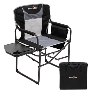 Oversized Camping Directors Chair, Portable Folding Lawn Chairs for Adults He... - Picture 1 of 7