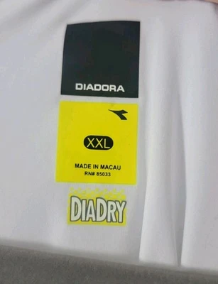 Diadora Diadry Sports Active Poli Manga Corta Unisex Blanco Nuevo 46" Pecho XXL Foto 1 de 3