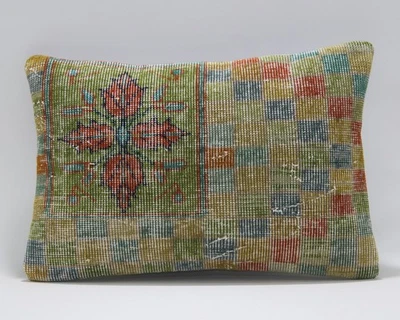 Handwoven Ethnic Cushion Case Throw Pillow Cover Kilim Turkish Pattern Cushion - Image 1 of 4