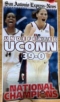 2002 UCONN Huskies Women’s Basketball  39-0 Champs Sue Bird High Gloss Poster!! - Image 1 of 4