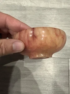 Antica ciotola giada rossa vintage piccola cinese orientale - Foto 1 di 4