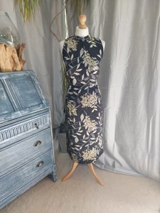 Gorgeous Coast Dress Size 16 Black Floral Classic Elagant Wedding Ascot Cruise - Picture 1 of 6