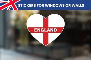 England St. George Flag 'England' Window and Wall Sticker - Picture 1 of 9