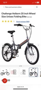 Challenge Beacon Fold Up Bike 6 Weeks Old Not Used No More Only Used 2 Times - Picture 1 of 7
