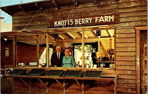 Vintage Postcard Knott's Berry Farm Stand Mr Mrs Walter Scott Buena Park CA - Picture 1 of 3